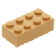 LEGO kocka 2x4, középsötét testszínű (3001)